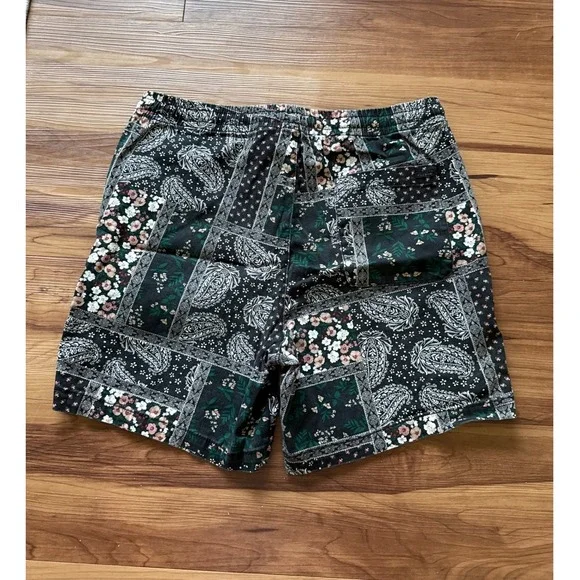 Pacsun Volley Shorts Floral Paisley Print Elastic Waist Drawstring Size M - Picture 2 of 4